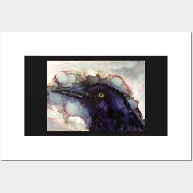 Grumpy Grackle Wall Art by AndreaAtkinsArt